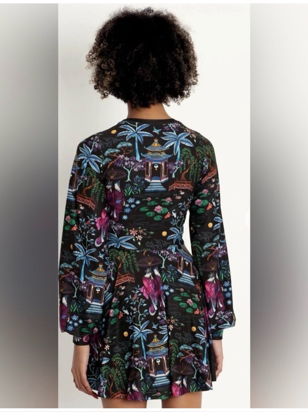 Blackmilk Nihon Shisu Bishop Skater Dress View 5